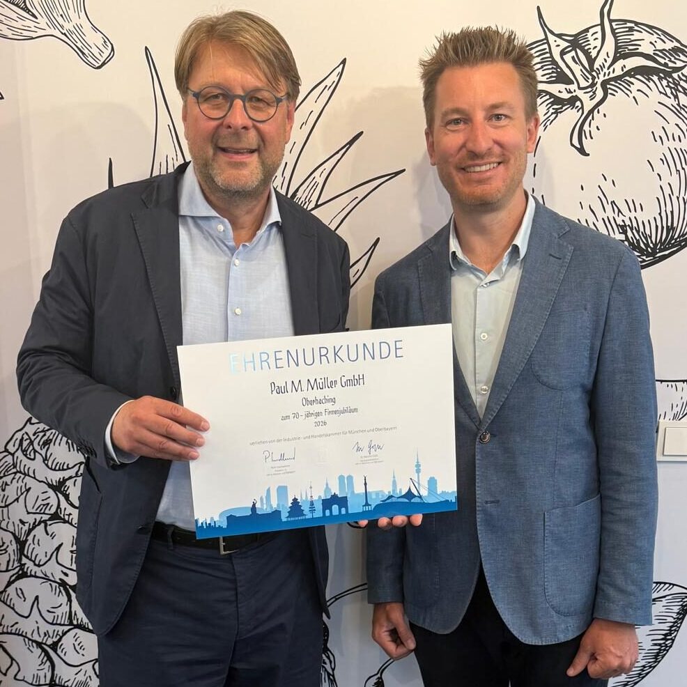 Thomas Schneidawind e Andreas Burkhardt, amministratori delegati regionali dell’associazione Wirtschaftsjunioren Bayern e.V.